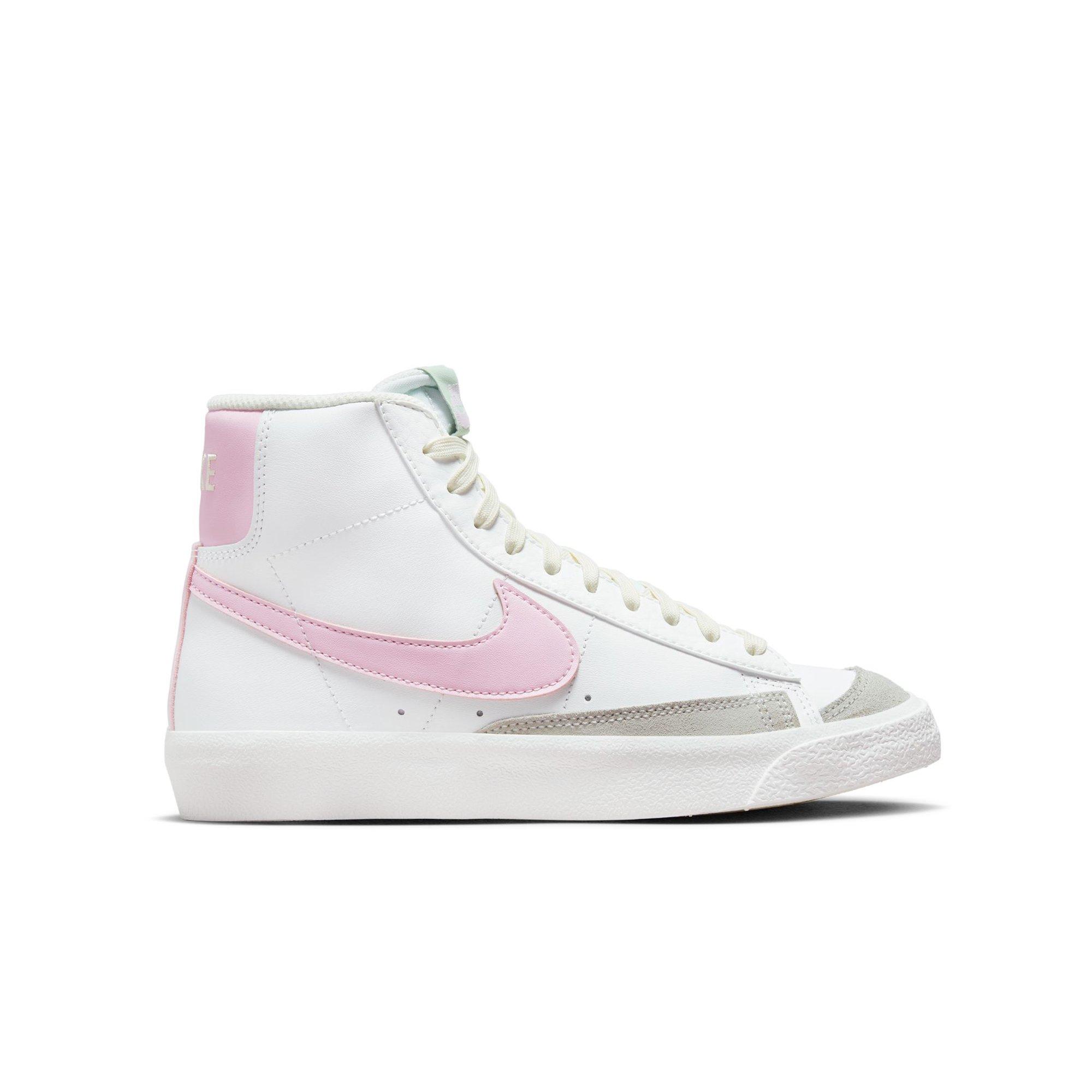 Nike Blazer Mid 77 Summit White Pink Foam Coconut Milk Grade School Girls Shoe Hibbett